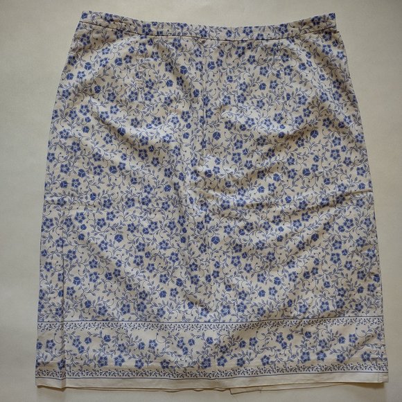 Casual Corner Skirts Casual Corner Annex Blue And White Floral